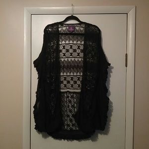 Lace vest/cover up